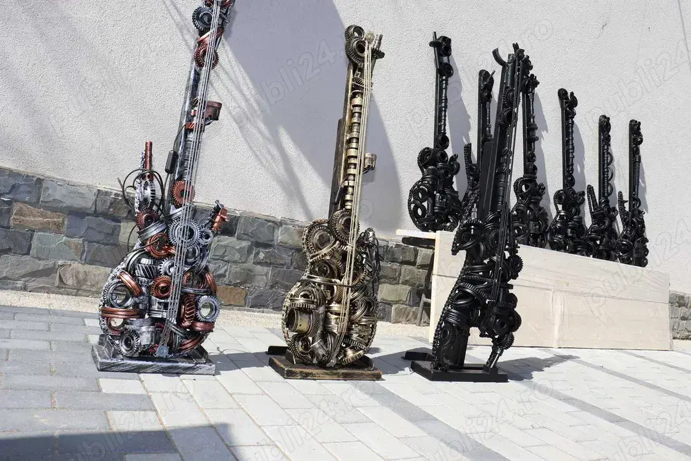 sculptura, chitara decorativa, perete sau podea-steampunk,Cadou inedit