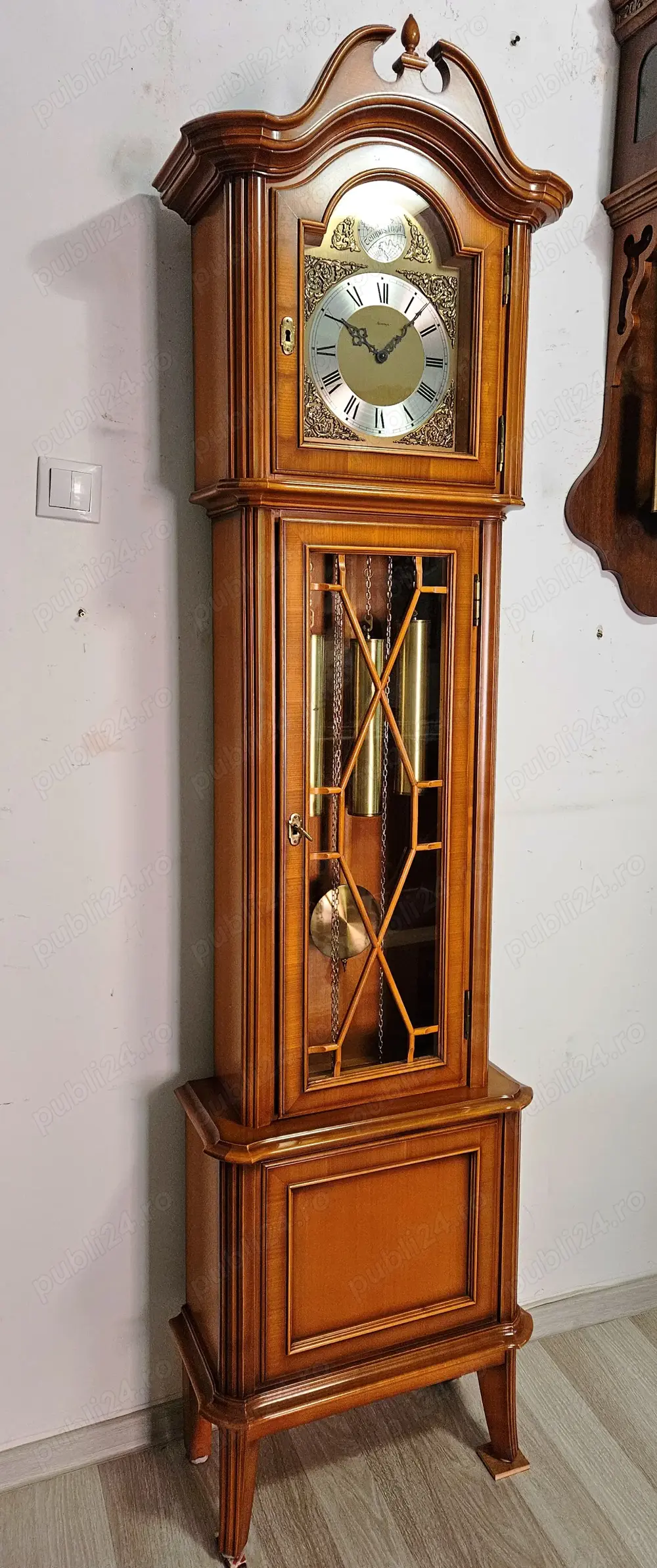 Ceas de podea cu pendula si 3 greutati Kieninger