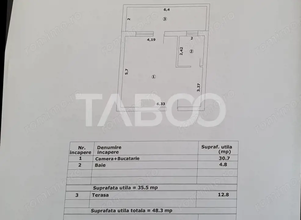 Studio de vanzare 36mp utili + terasa 13 mp constructie 2025 Studio de vanzare 36mp utili + terasa 13 mp constructie 2025
