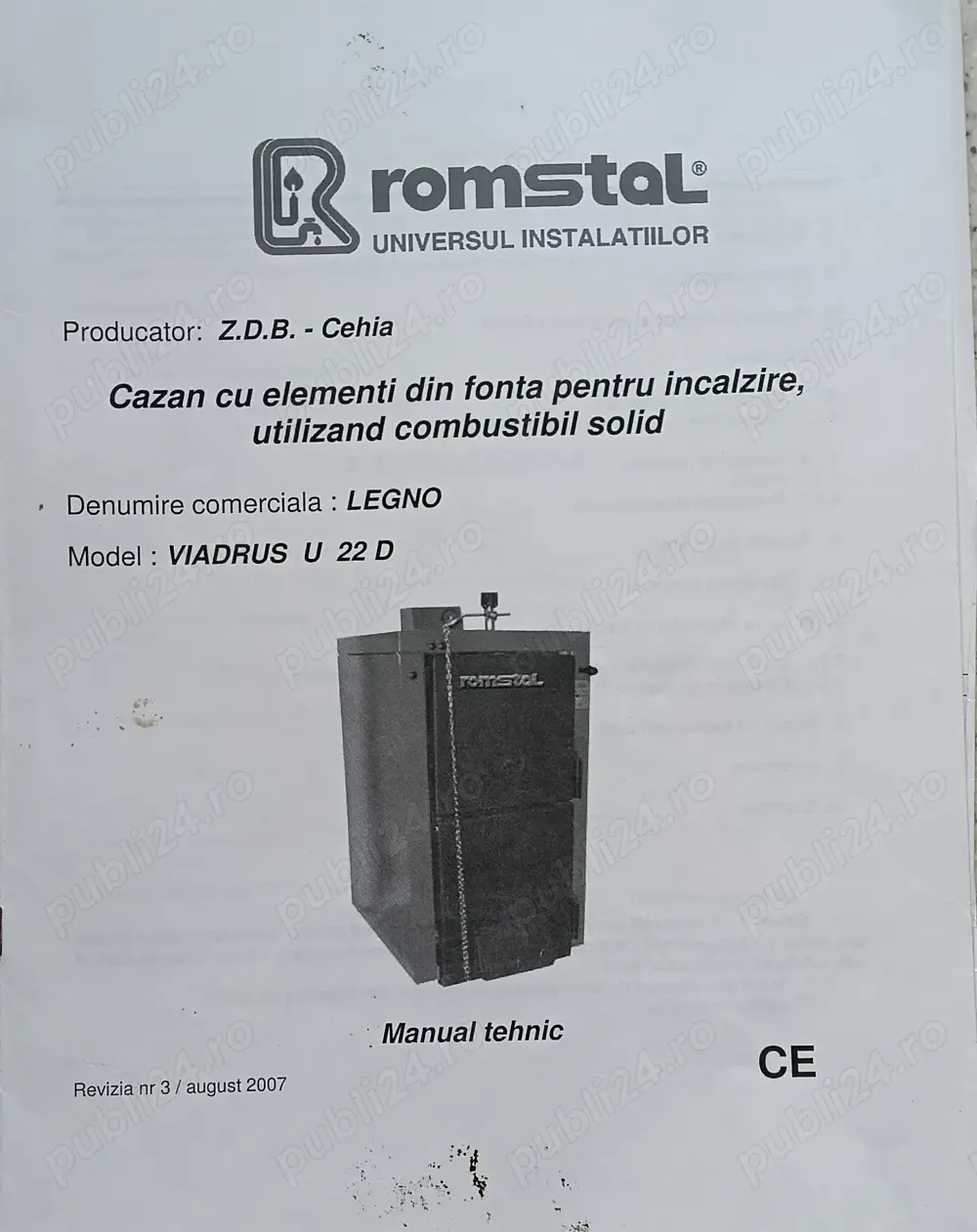 Centrala termică Viadrus utilizată 