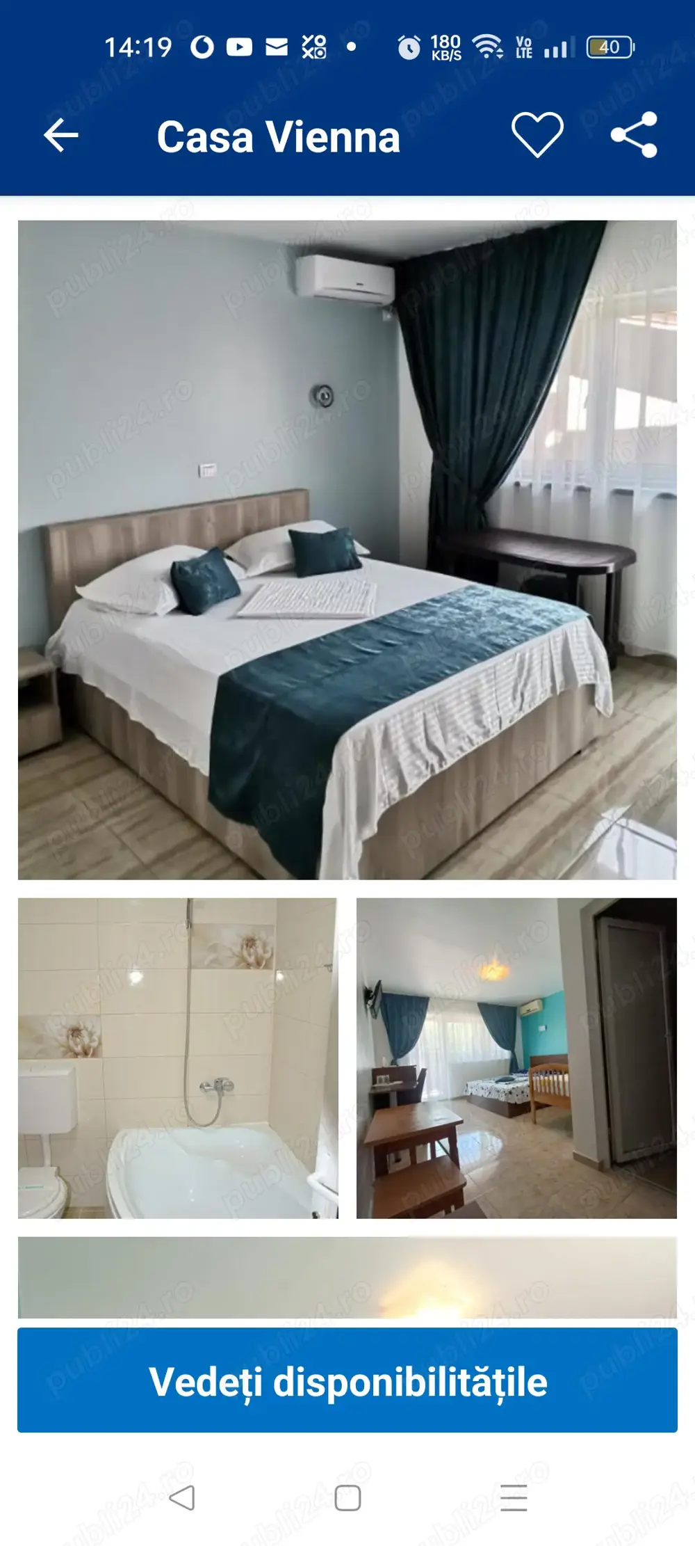 Cazare Eforie Nord Casa Vienna 3 stele card vacanță se emite factura 