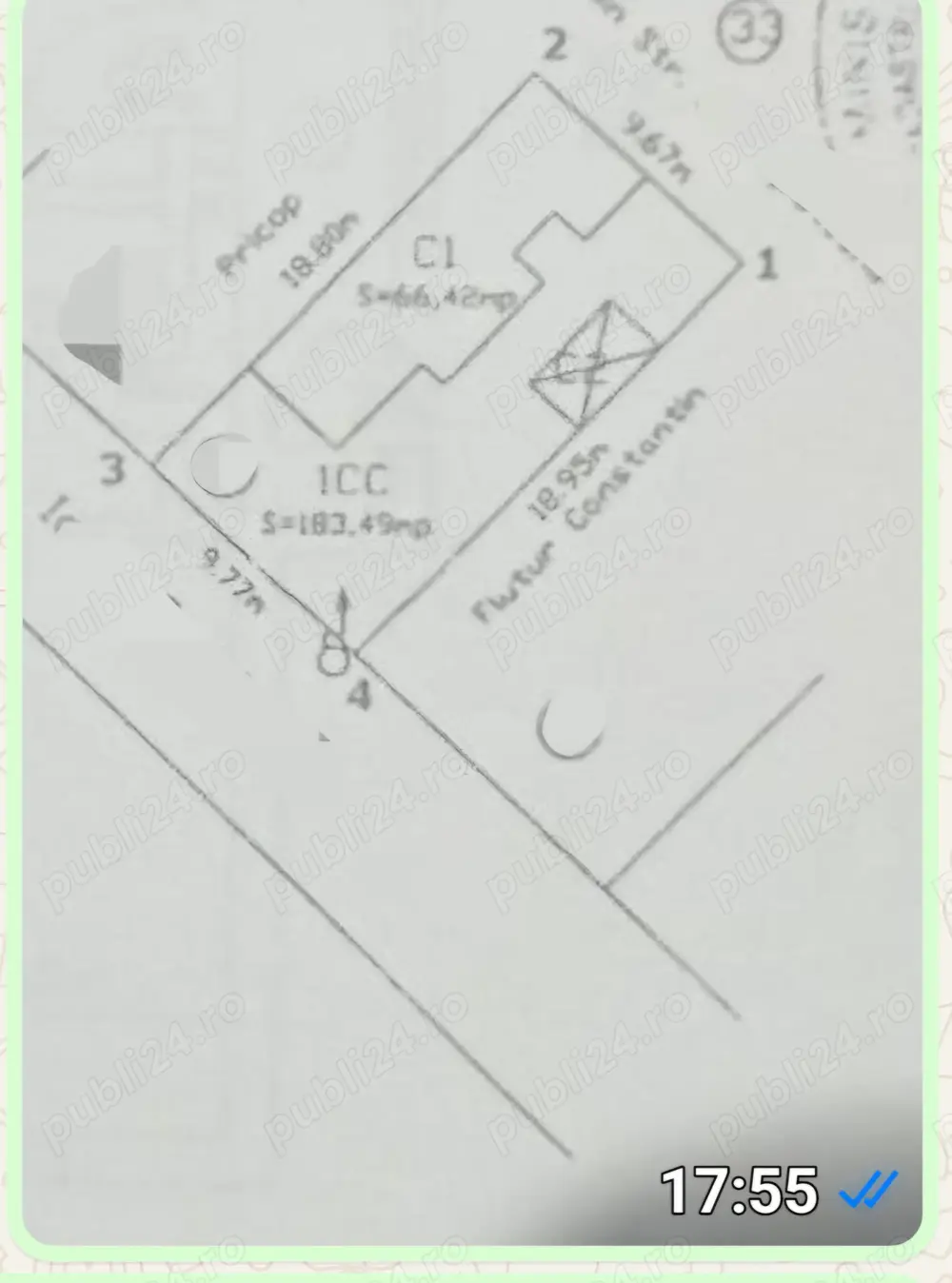 Vanzare teren 1Mai-Popisteanu , 184 mp , deschidere 10 ml