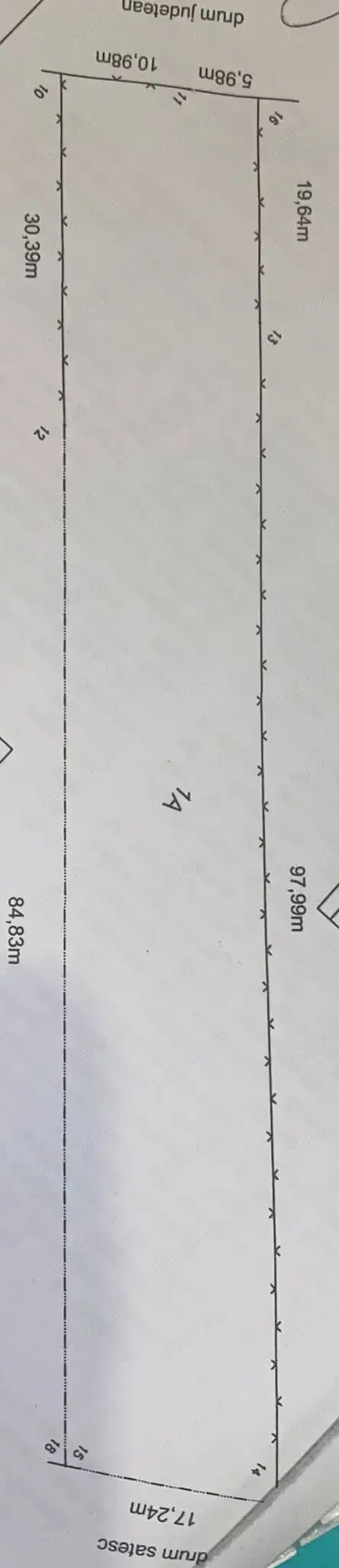 Teren Căciulești Neamț, comuna Girov