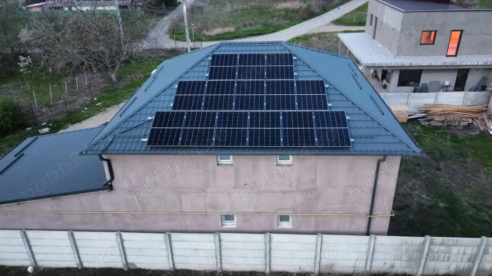 Casă P+1 în Dascălu, Ilfov   construcție 2022, la gri, cu panouri solare, ideală pentru finisare 