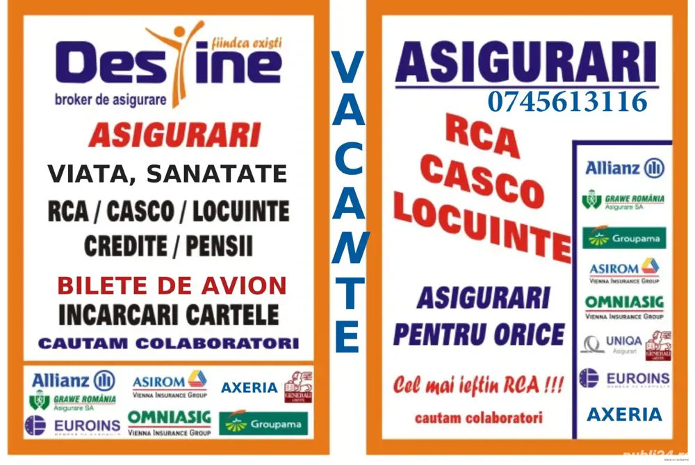 Construiește-ți viitorul în asigurări, vacanțe , Alătură-te echipei