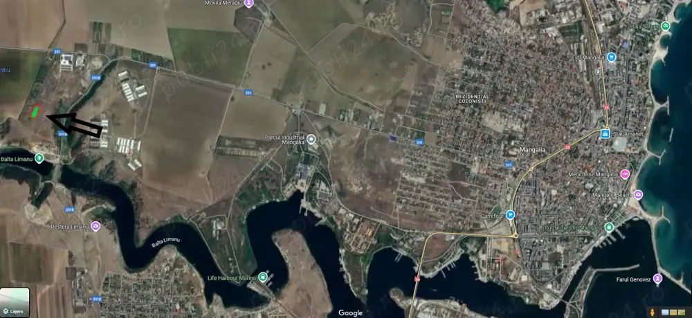 Teren 1000mp Intravilan Mangalia- Lac Limanu