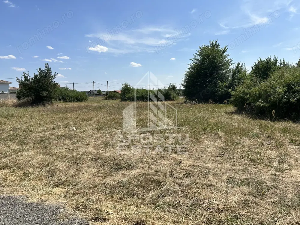 Parcela de teren 916 mp, de vanzare, front stradal 20 ml, Dumbravita.