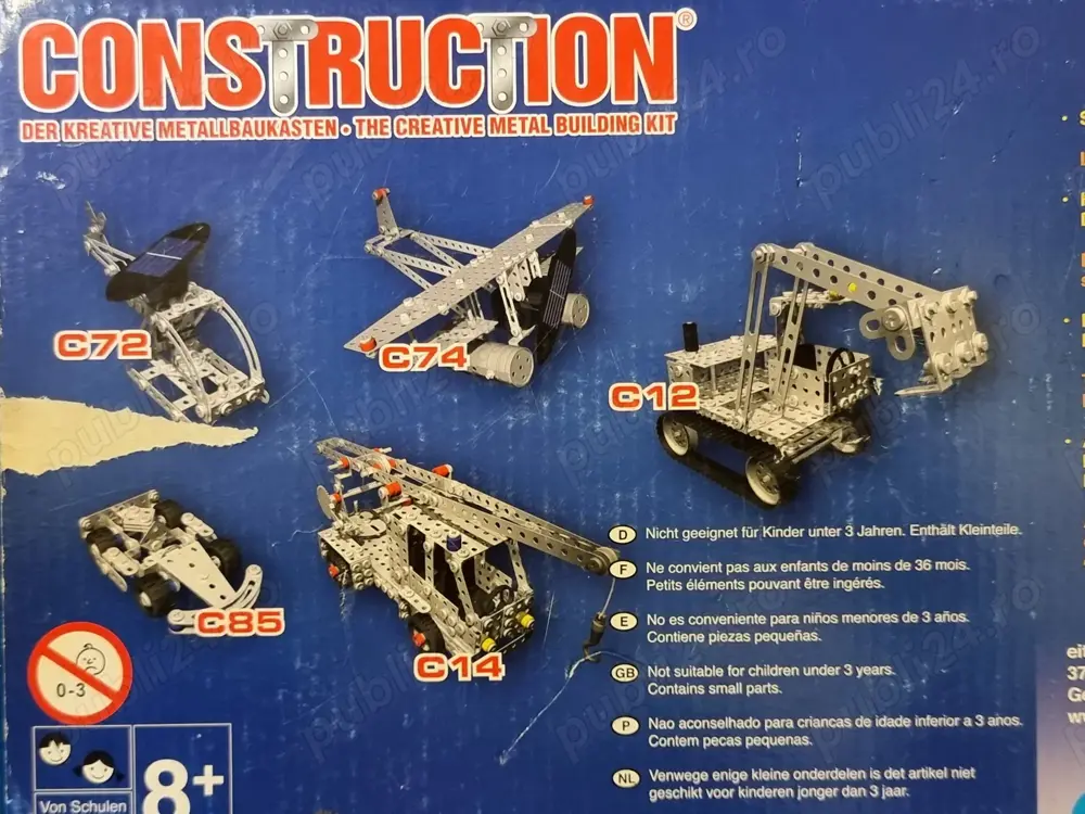 Set constructie Eitech C72, 188 piese