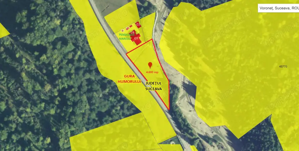 Vanzare teren intravilan la 2km de Voronet, Suceava Vanzare teren intravilan la 2km de Voronet, Suceava
