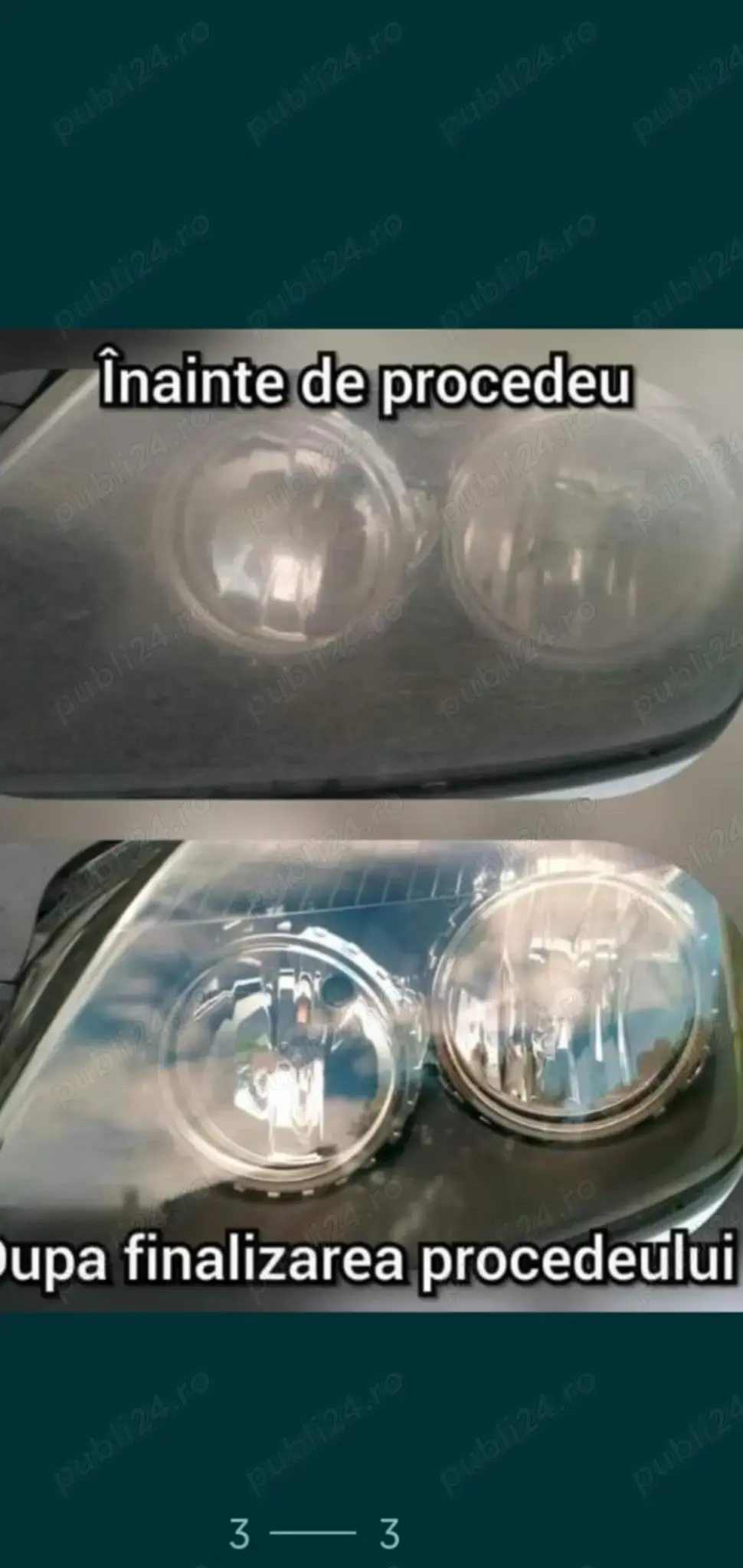 Polish faruri triple auto 100 lei ma deplasez cu masina mea