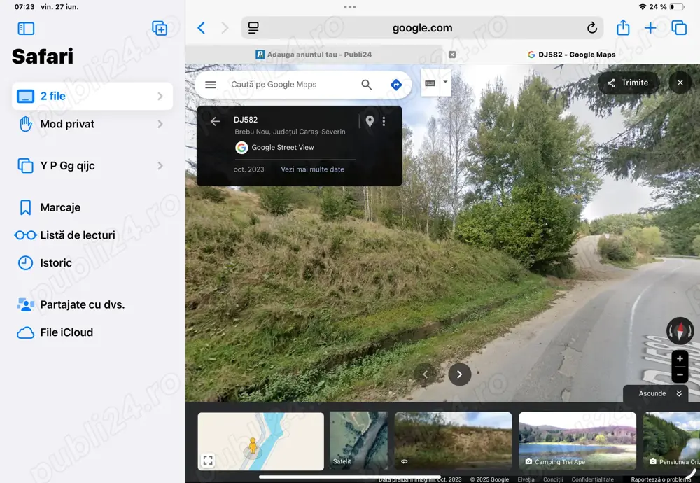 vand teren intravilan  la lacul trei ape garana brebu nou      pret 30euro negociabil m2