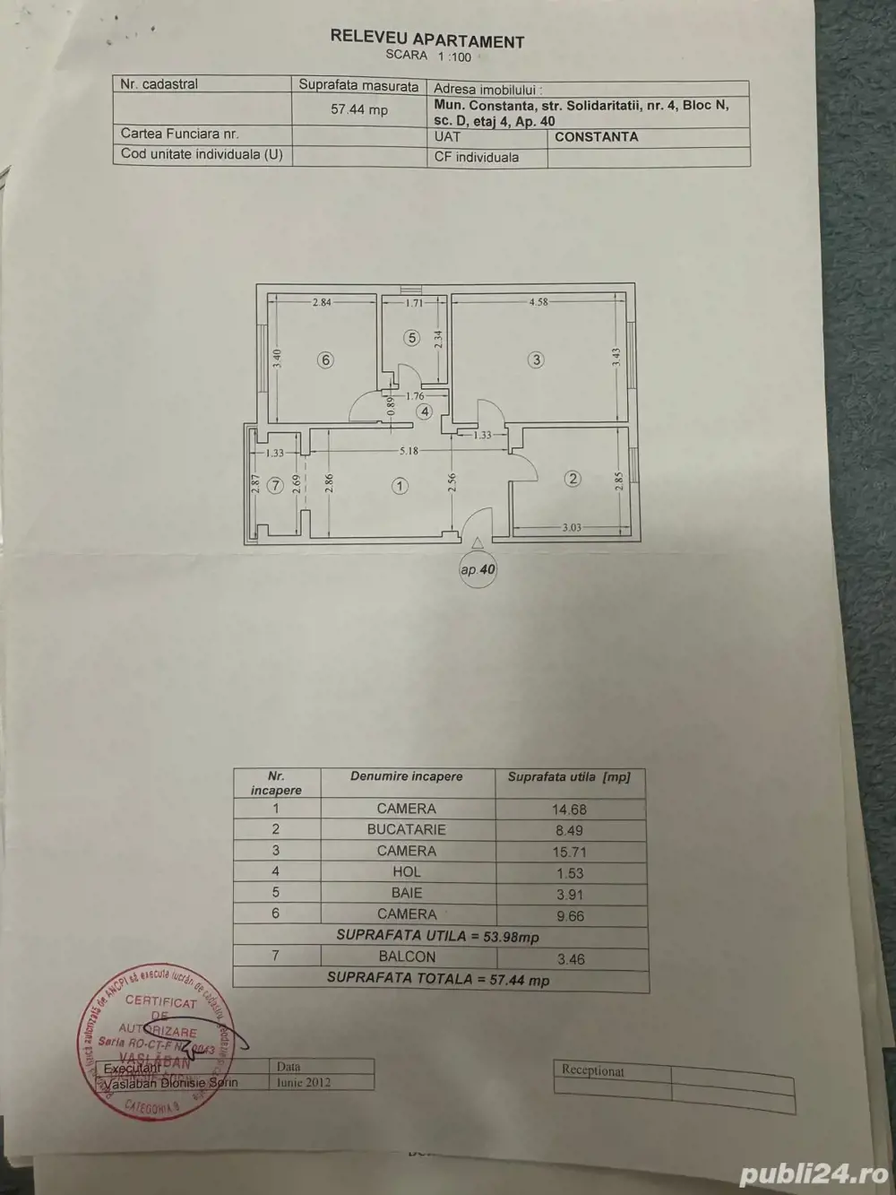 Apartament de vanzare 
