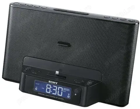 Sony ICF-DS15iPN Radio Ceas Deşteptător iPod iPhone Dock Conector Lightning Negru