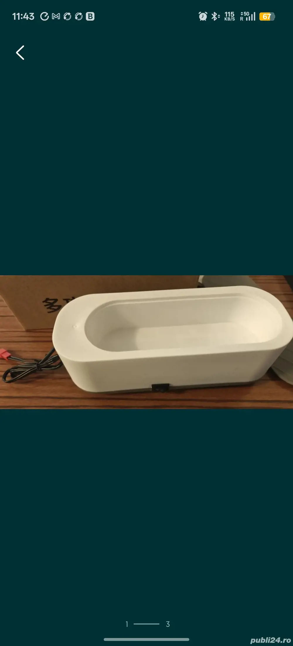 Sterilizator cu ultrasunete pentru ochelari, bijuterii etc