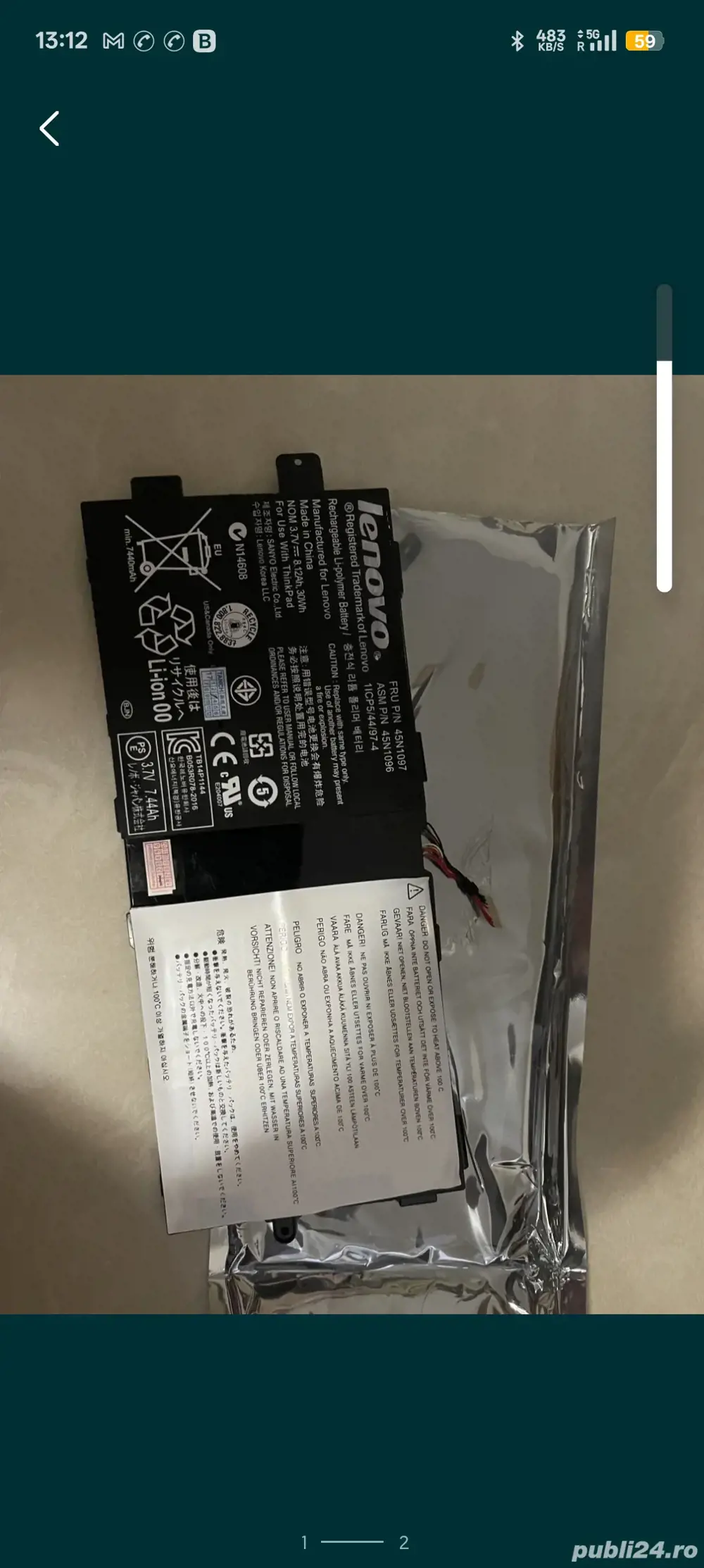 Baterie noua Lenovo Thinkpad Tablet 2