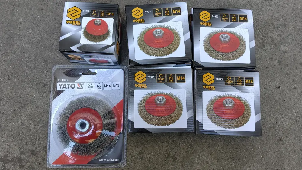 Perie circulară din sârmă pt flex 100mm -115 mm- 125 mm  Vorel si Yato