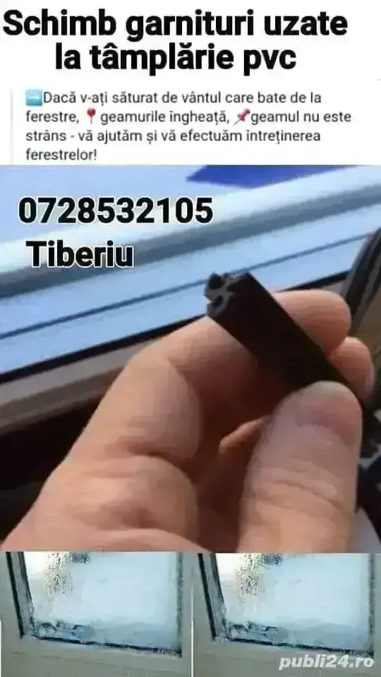 schimb garnituri uzate la tâmplărie pvc