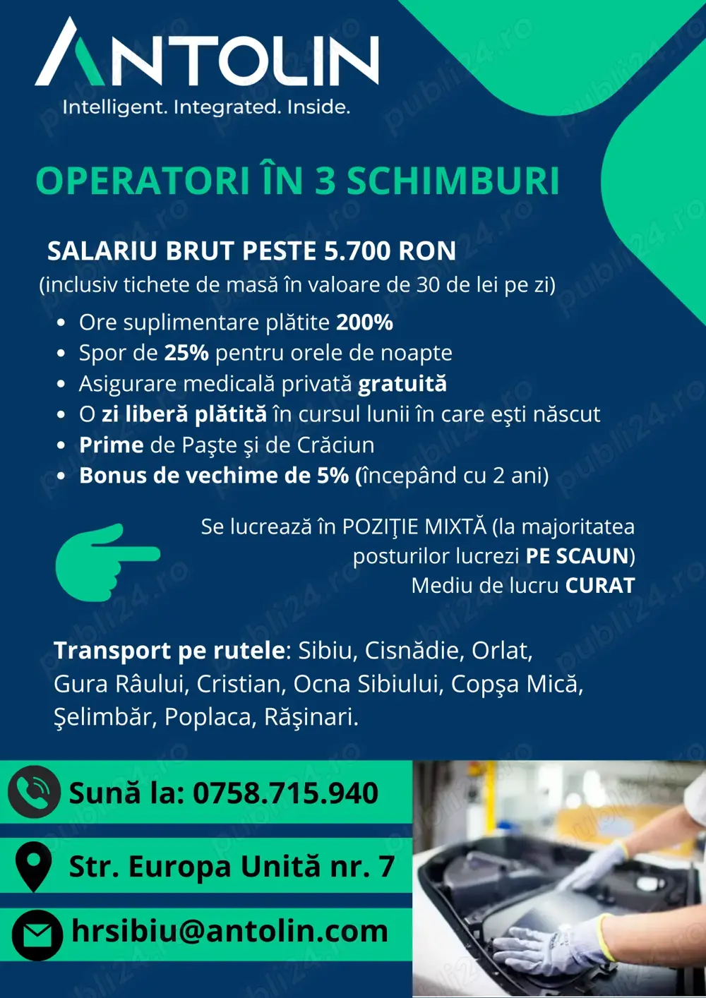 Operator - 3 schimburi