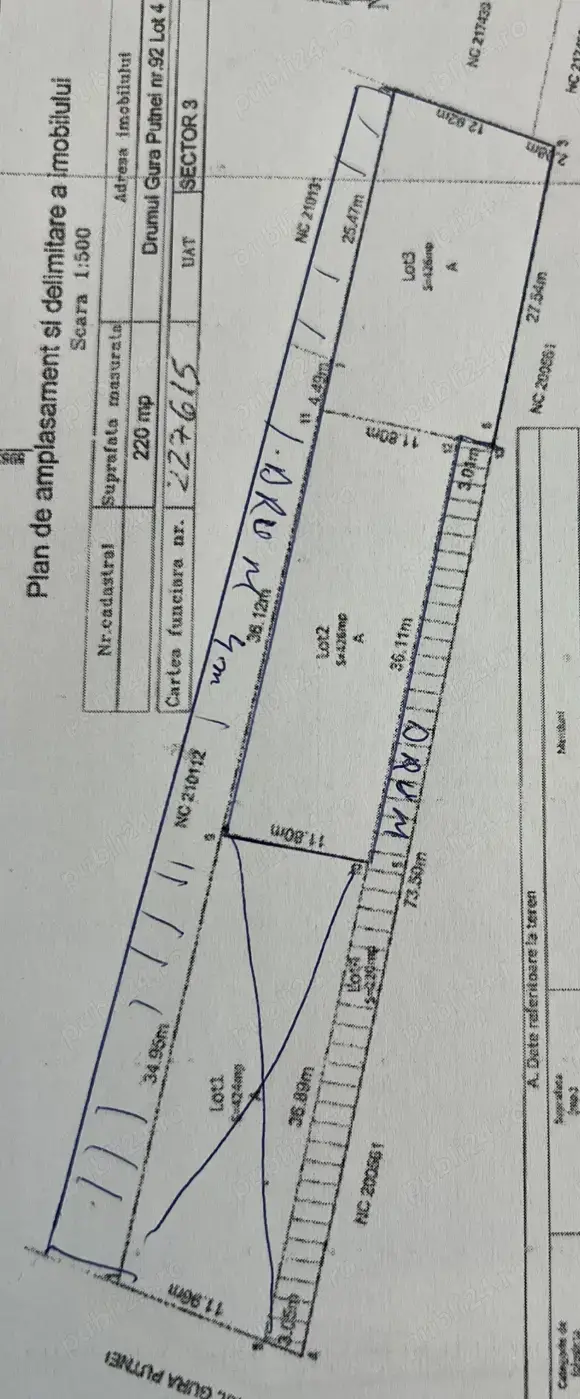 Teren intravilan, 1000m, Gura Putnei