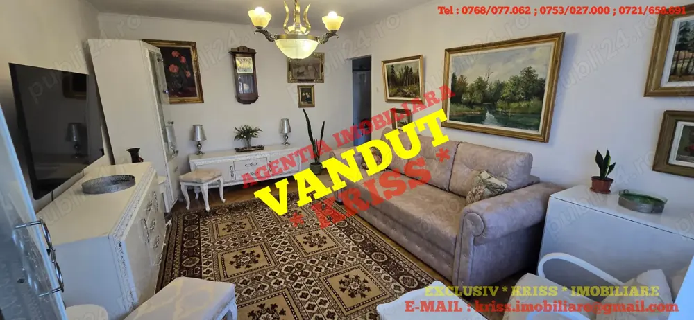 Nou Pe Piață ! Apartament 3 Camere EXERCIȚIU Etaj 3 din 4 Confort 1 Decomandat 2 Balcoane 2 Băi