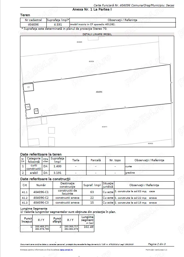 Teren cu construcții de vânzare