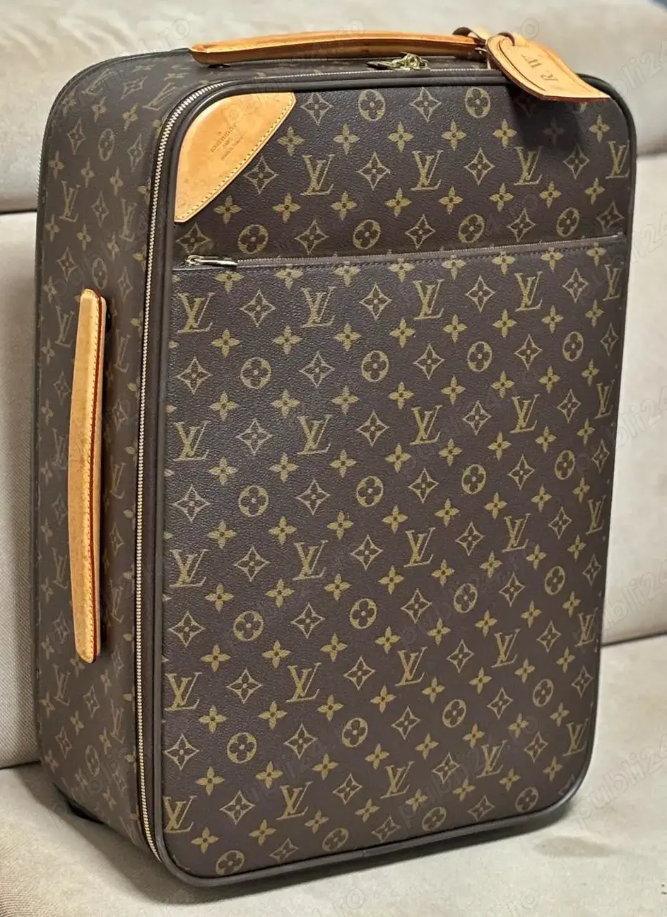 geanta de calatorie Louis Vuitton maro, originala
