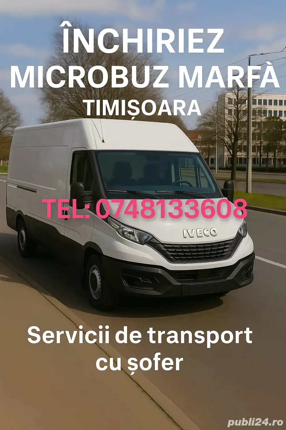 Inchiriez microbuz marfa 300 lei