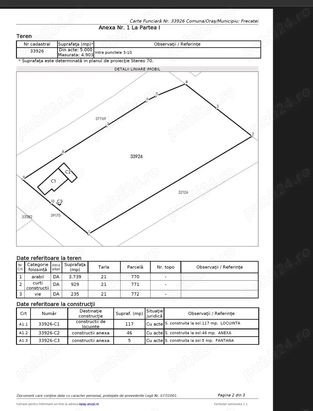  De vânzare teren 5000mp, sat Posta, comuna Frecatei, Tulcea 