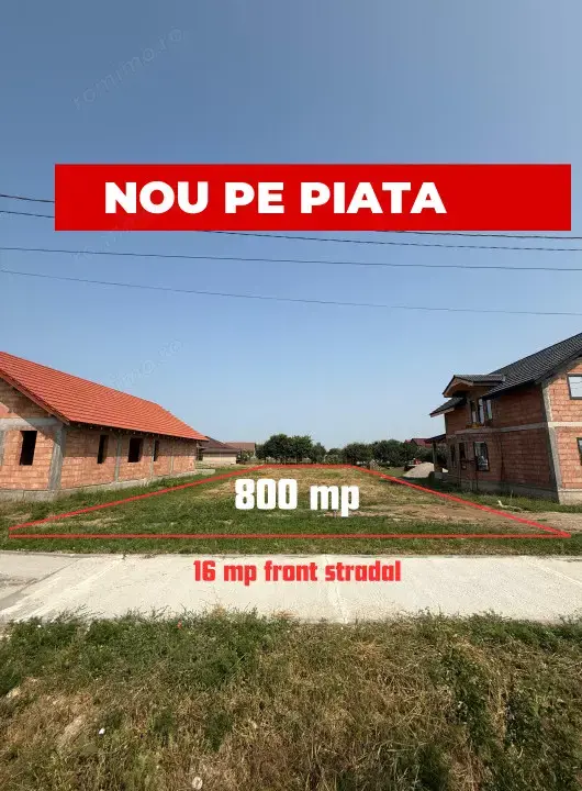 Inchiriem viitorul pe metru patrat, teren 800 mp, intravilan-Peciu Nou