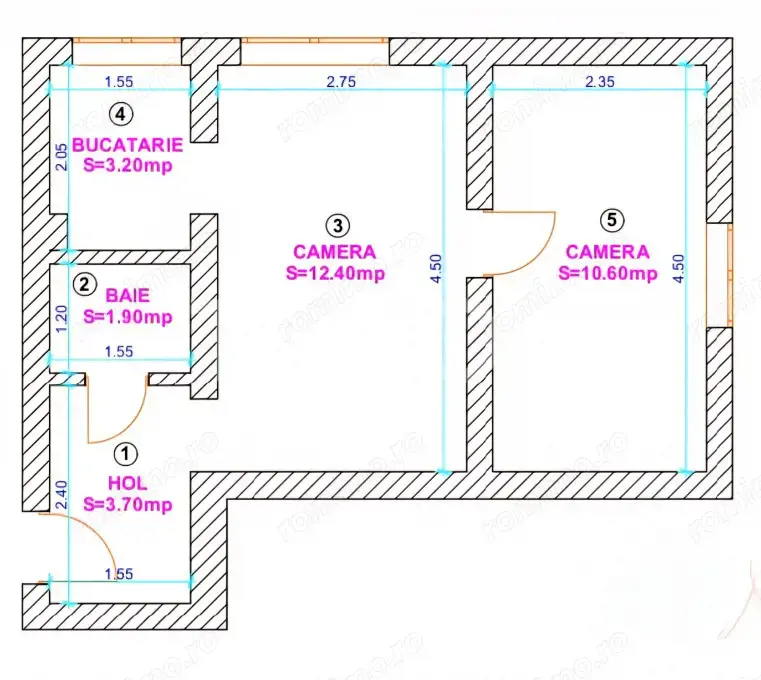 Apartament de vanzare 2 camere etaj intermediar Profi Tiglari