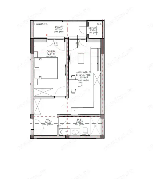 Apartament de vanzare in Sibiu - 2 camere - bloc nou, cu lift