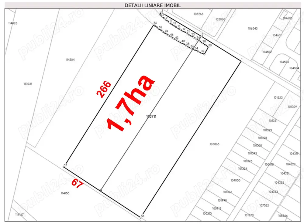 Teren intravilan pentru dezvoltare rezidentiala, 1,7 ha, Cristian - Brasov.