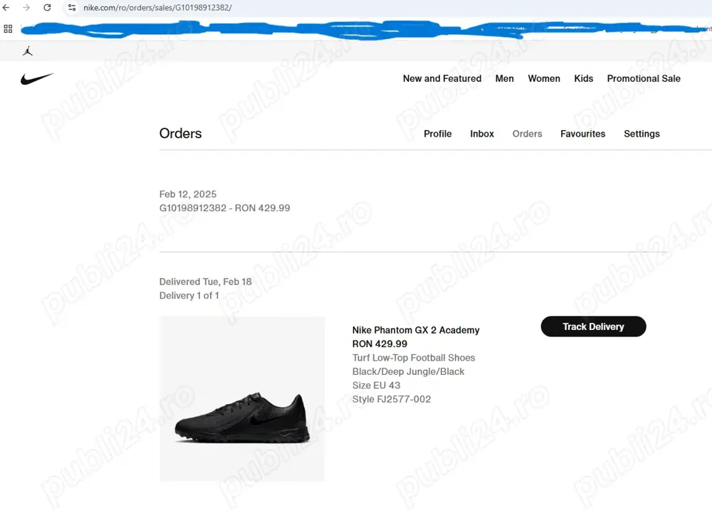 Ghete fotbal sintetic Nike Phantom GX II Academy TF, mărimea 43