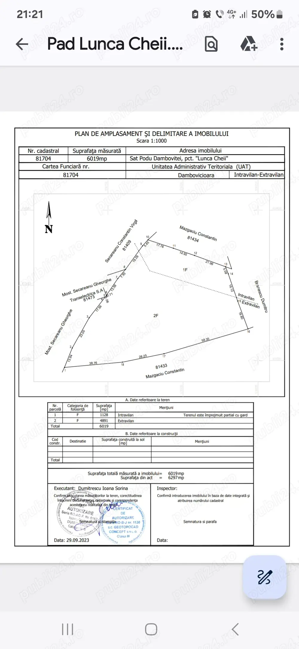 Teren vanzare ideal oentru construit