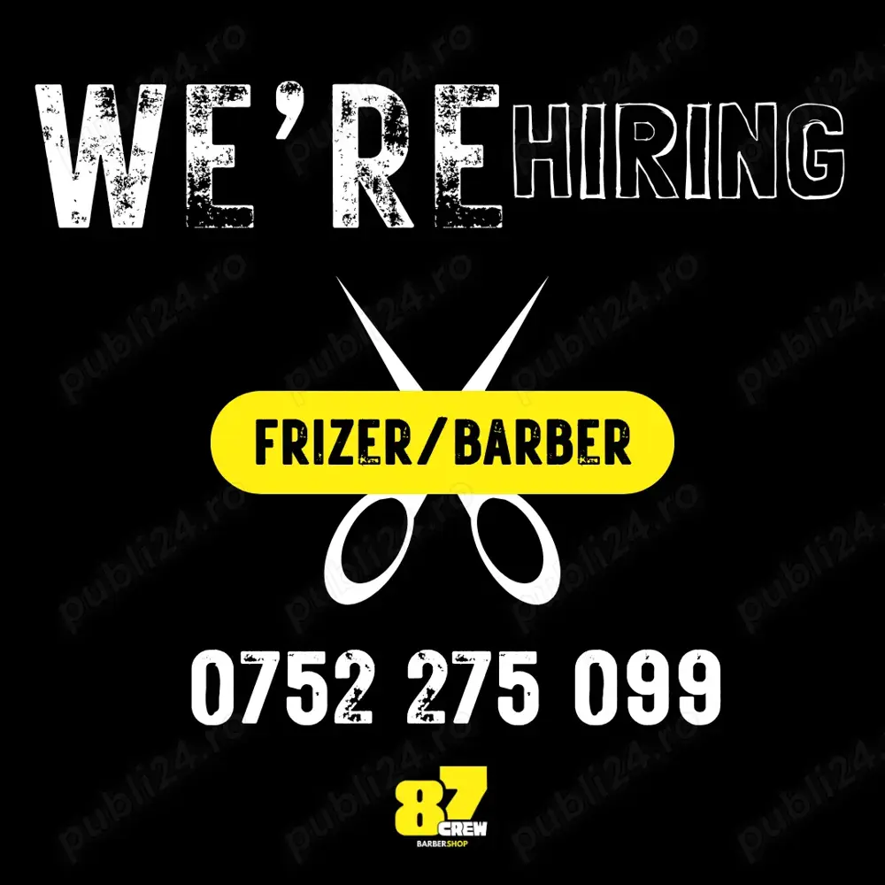 Angajam frizeri barberi Barbershop nou, modern - in Popesti Leordeni