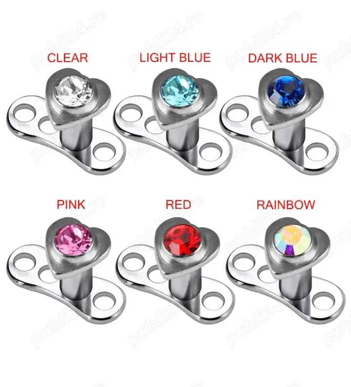 Aplic piercing microdermal cercei bijuterii