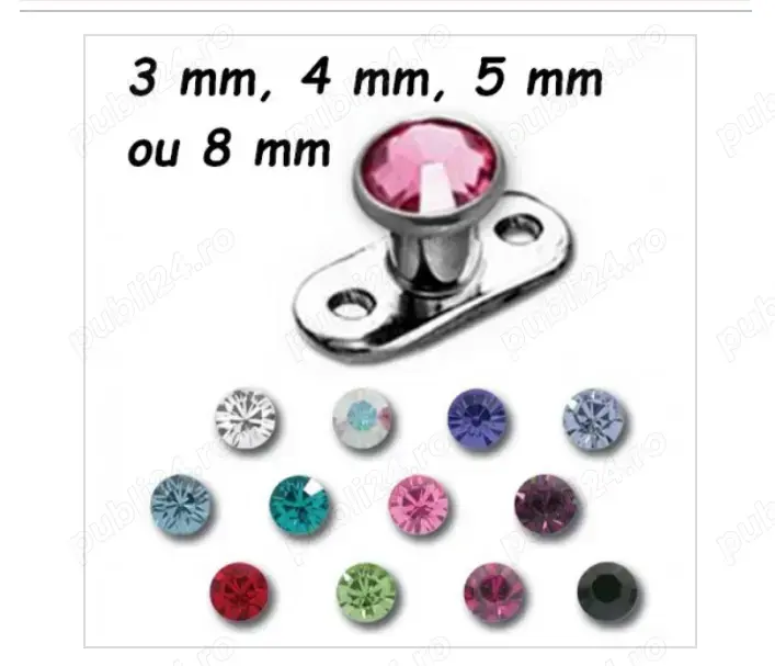  Aplic piercinguri bijuterii microdermale