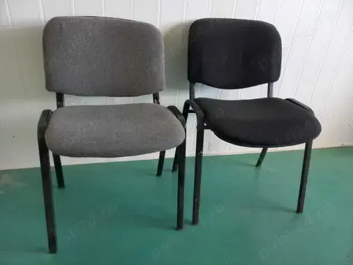 Scaun de birou VIZITATOR, cadru metalic, tapitat cu stofa