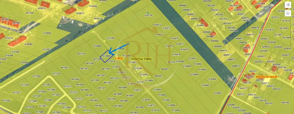 De vanzare teren intravilan in Giroc,563 mp, front stradal 20 ml.