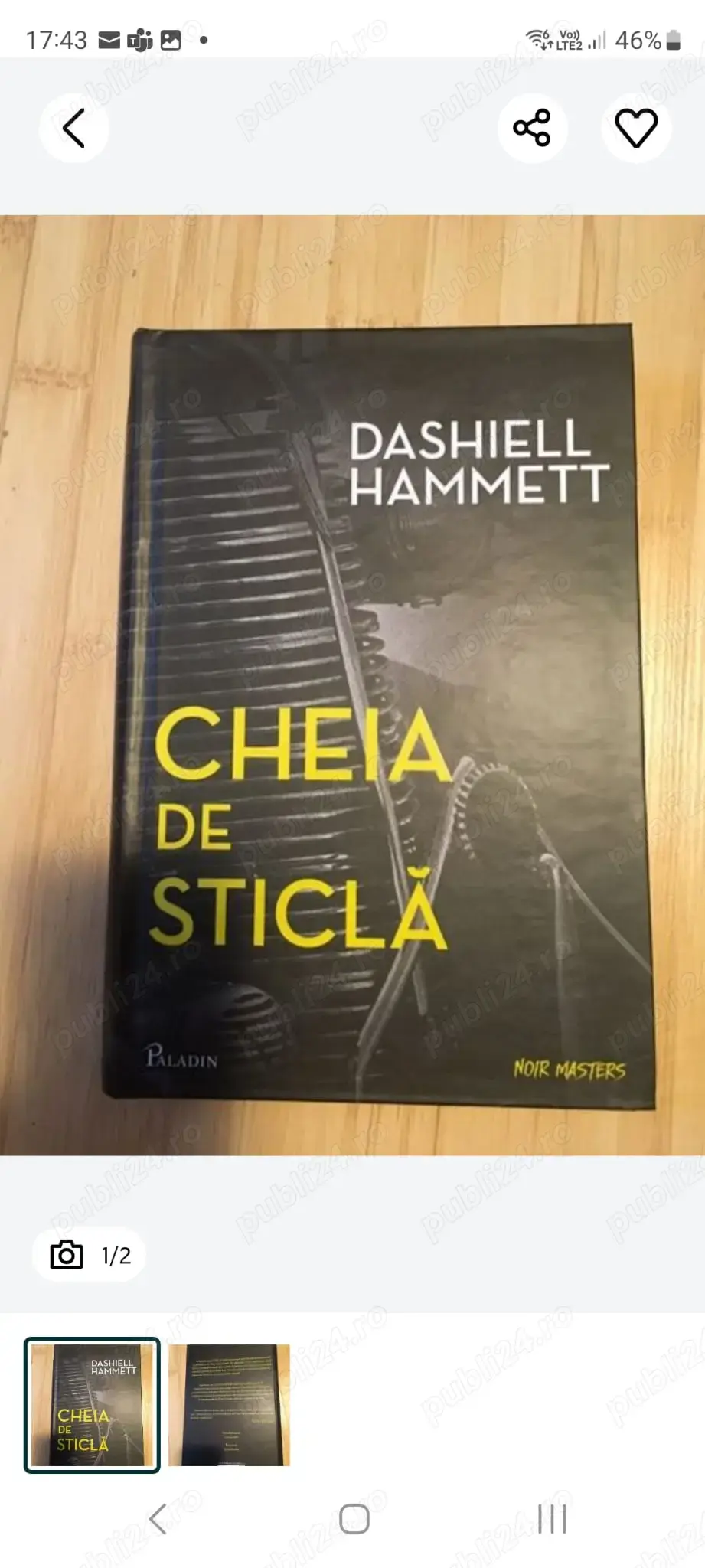 roman Cheia de sticla de Dashiell Hammett