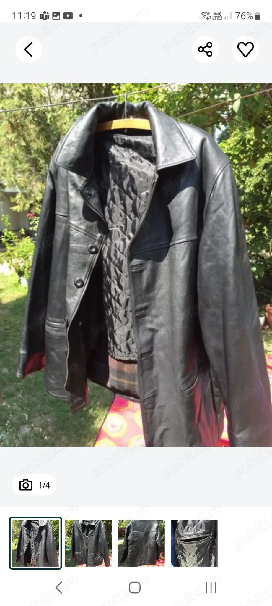 geaca de piele barbateasca