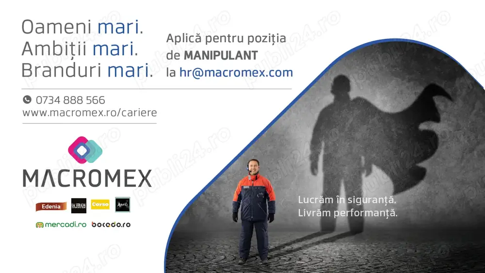 Manipulant  Operator mașini mobile de interior Chitila - 3780 RON Venit Net Garantat