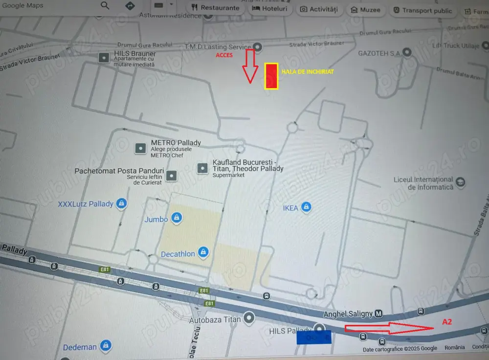 Th. Pallady -  zona Ikea, hala 370 mp + platforma Th. Pallady -  zona Ikea, hala 370 mp + platforma