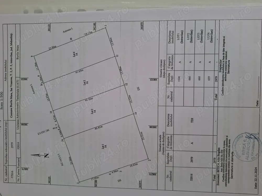 Parcelă de vânzare 