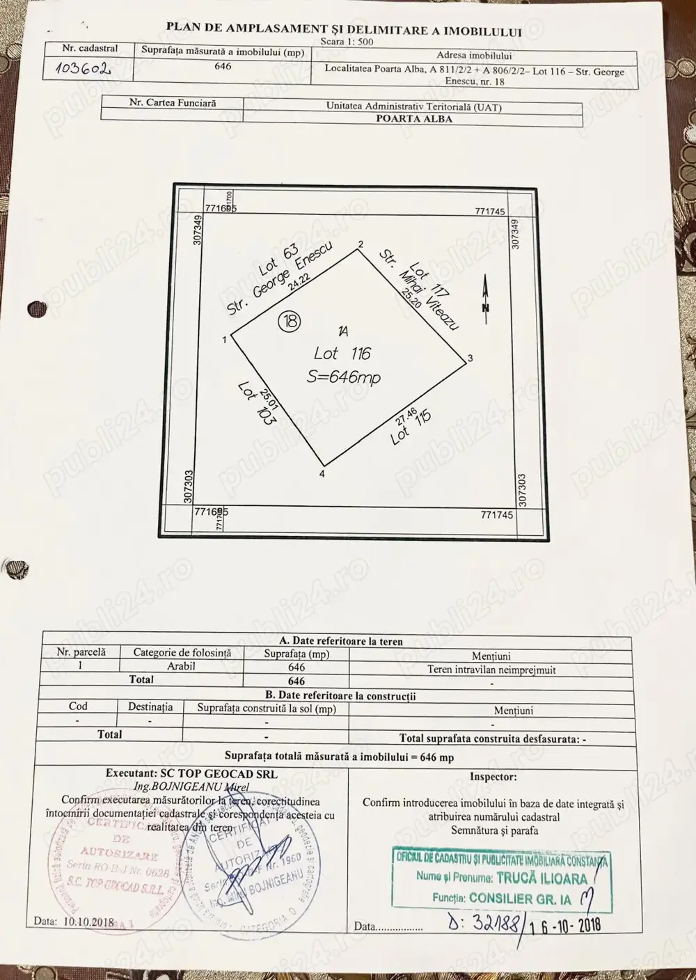 Teren intravilan-Poarta Alba 