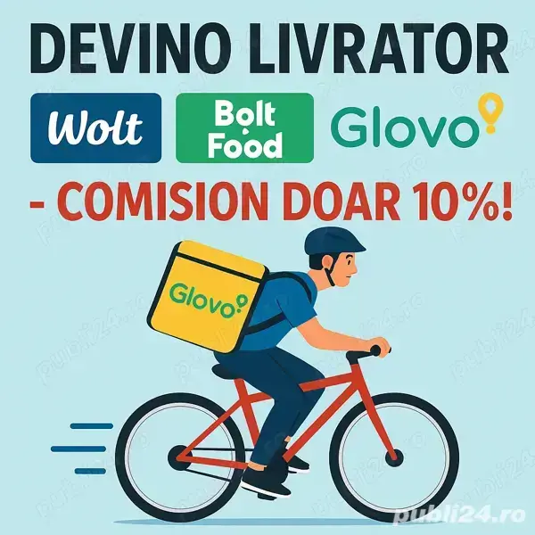 Angajam Curier Wolt   Glovo