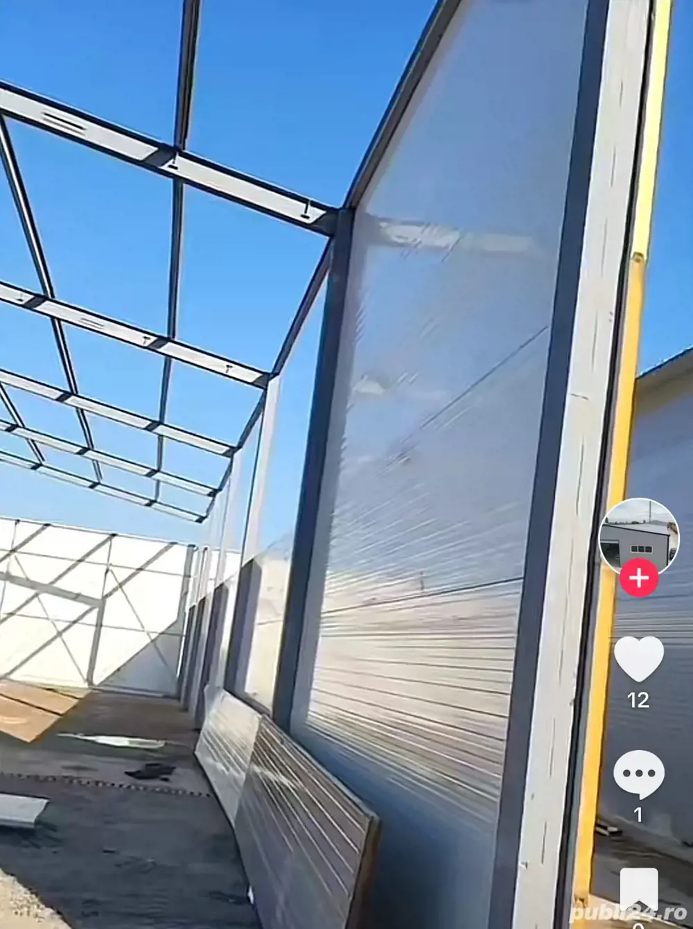 vând hală metalică câteva dimensiuni 