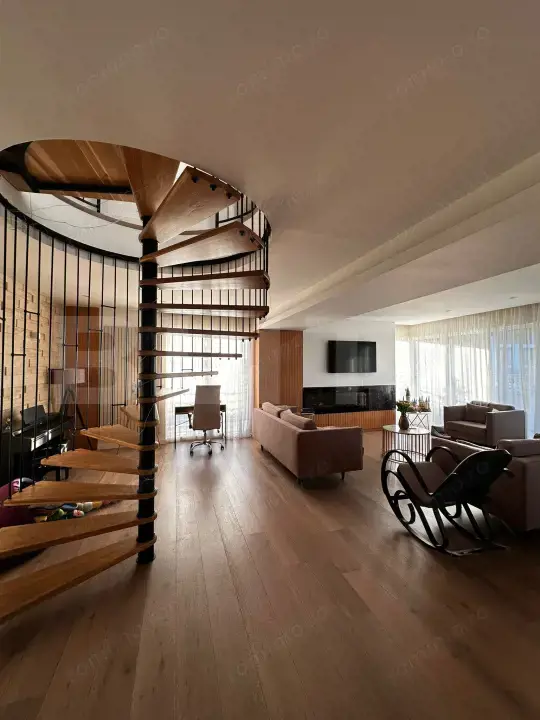 Apartament tip penthouse, 210 mp, 260 mp terasa, 2 garaje, Buna Ziua