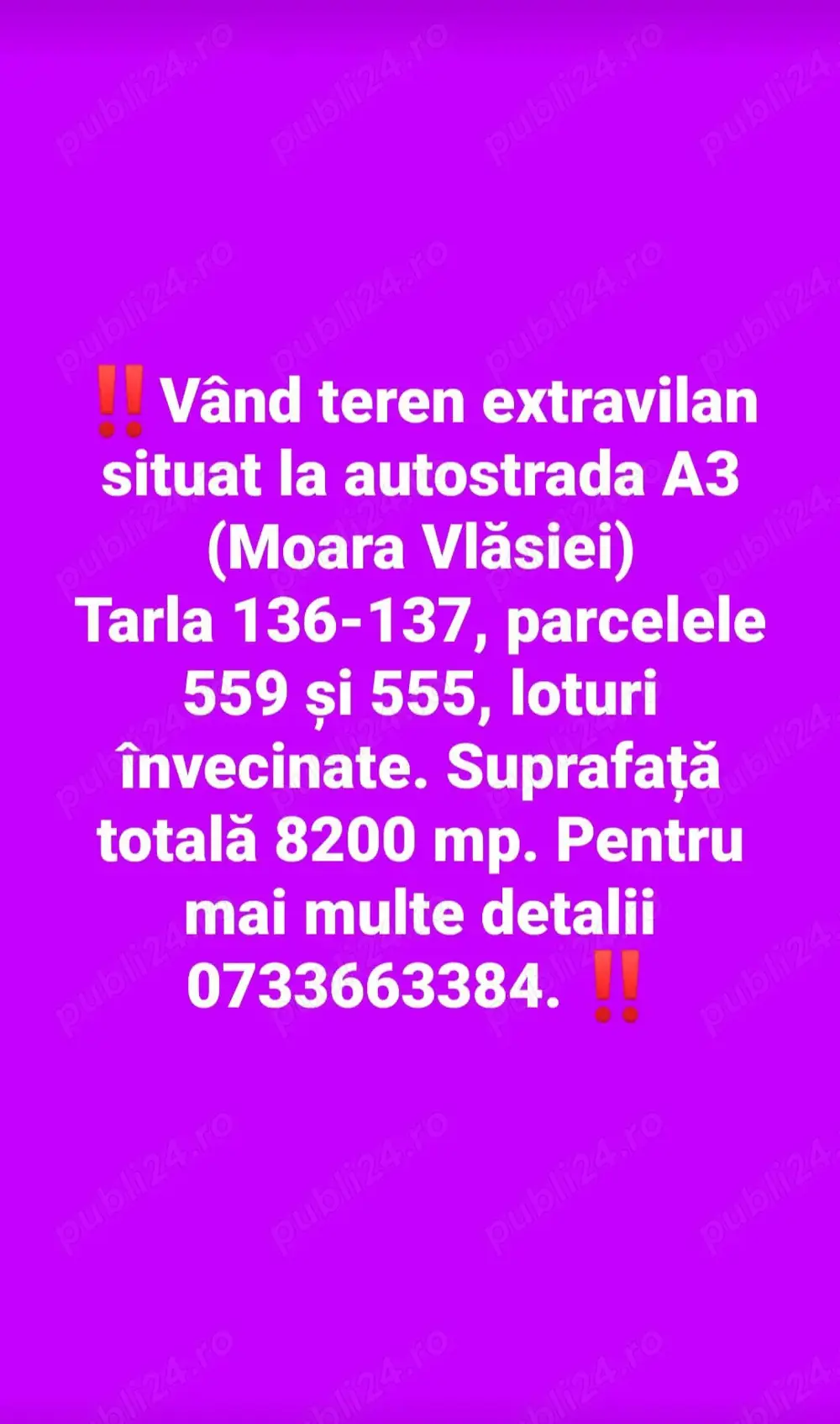 Vând teren extravilan A3