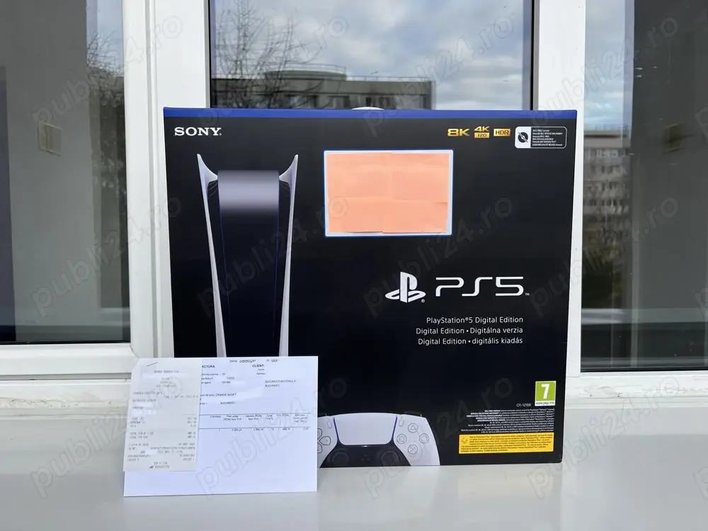 Consola PlayStation 5 PS5 Digital Ed. Noua, Sigilata, Firmware 5.50 sau 5.10 Pentru Modat, Jailbreak